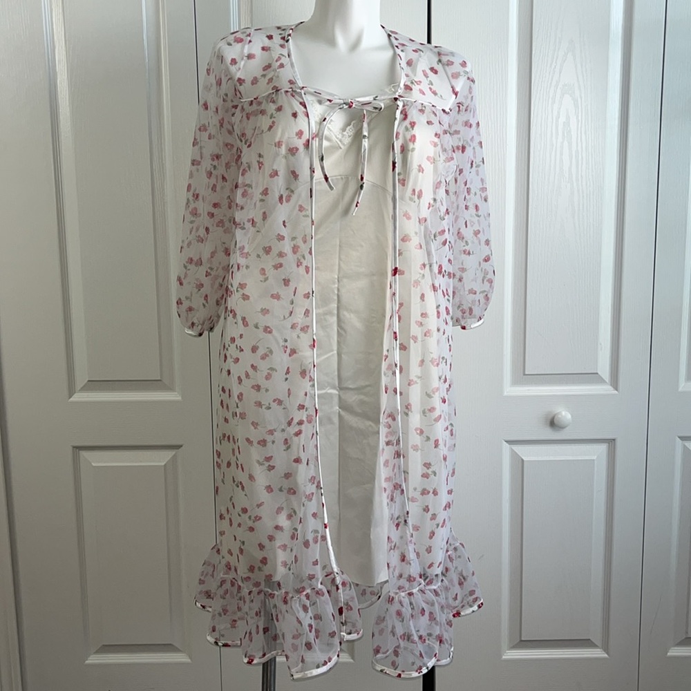 Vintage Laura Dare Sheer Lounge Jacket
